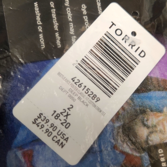 ❤️NWT VINTAGE TORRID BEETLEJUICE MOVIE TEE - ITS SHOWTIME - HALLOWEEN PLUS SIZE - Picture 5 of 14